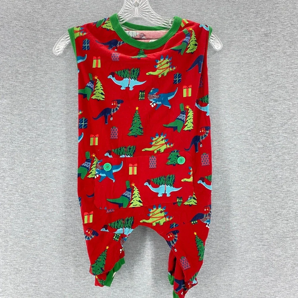 Dog Pet Christmas Dinosaur Pajamas‎ Red Green Size L